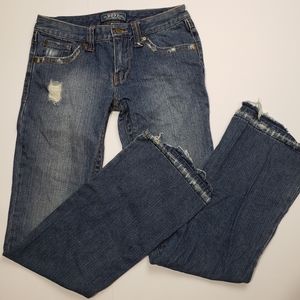 Roxy Y2K distressed flare jeans 7